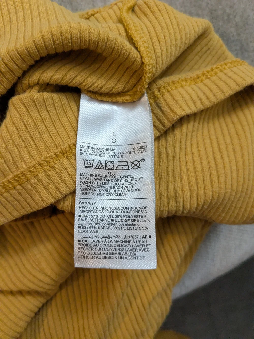 Old Navy Ribbed Turtleneck Long Sleeve - Mustard Yellow